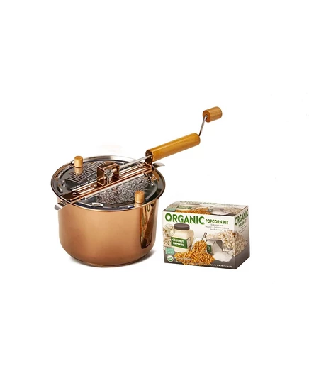 Набор для попкорна Wabash Valley Farms Whirley Pop, белый