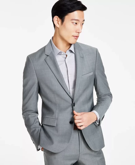 Мужской пиджак Hugo Boss by Mens Modern Fit Superflex Suit dark green