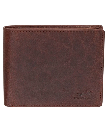 Мужской кошелек Mancini Buffalo RFID с монетницей, коричневый