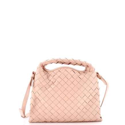 Женская сумка Pre-Owned Bottega Veneta Mini Hop, розовая