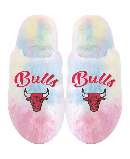 Тапочки для мальчиков и девочек FOCO Chicago Bulls Rainbow, разноцветные