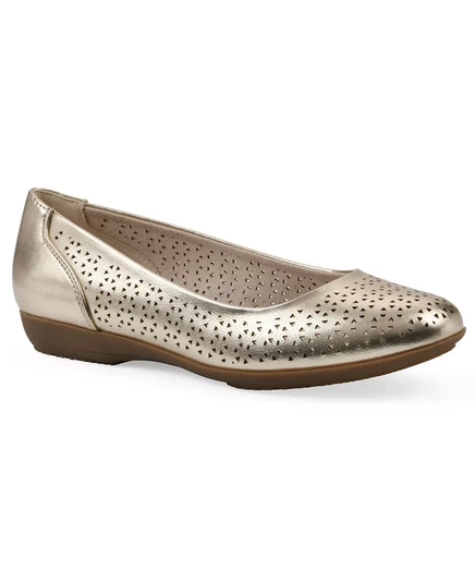  Женские балетки Cindy с круглым носком pale gold metallic smooth
