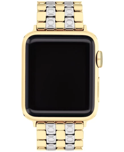 Женский ремешок Coach для Apple Watch 38/40/41 мм, золотистый