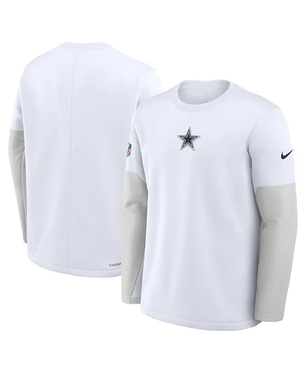Мужская белая футболка с длинным рукавом Dallas Cowboys Sideline Scripted to Win Performance от Dallas Cowboys white