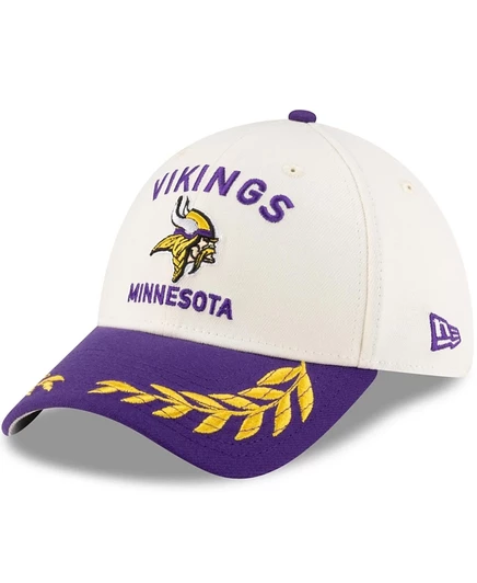 Мужская кепка New Era 39THIRTY Vikings, кремово-фиолетовая