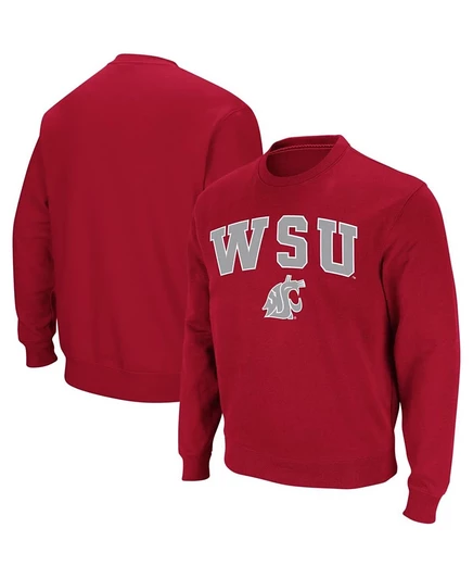 Мужская толстовка Colosseum с аркой и логотипом Washington State Cougars с круглым вырезом горловины red