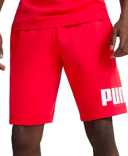 Мужские шорты Puma с шнурком на поясе и логотипом, красные