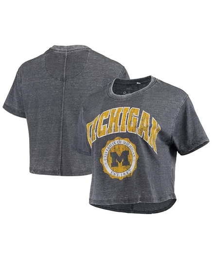 Женская футболка Pressbox «Edith» Michigan Wolverines винтажная, синяя
