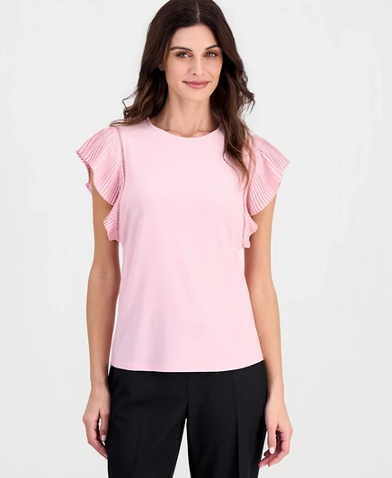 Женская блуза Anne Klein с рюшами, розовая