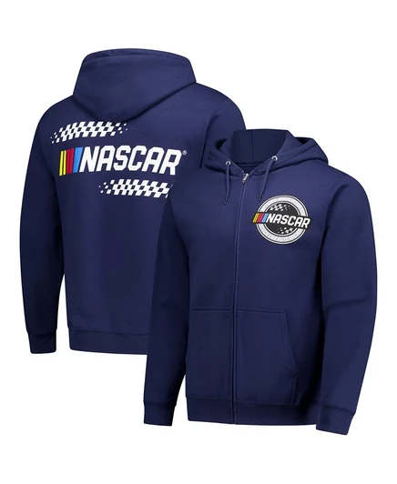 Мужская толстовка Classic Ink USA NASCAR на молнии, синяя