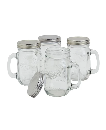 Стеклянные банки MASON CRAFT & MORE из 4 частей с ручками и крышками