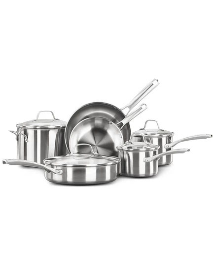 Набор посуды Calphalon Classic из нержавеющей стали, 10 пр.