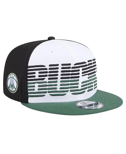 Мужская кепка New Era 9FIFTY Throwback Gradient Milwaukee Bucks, бело-зеленая