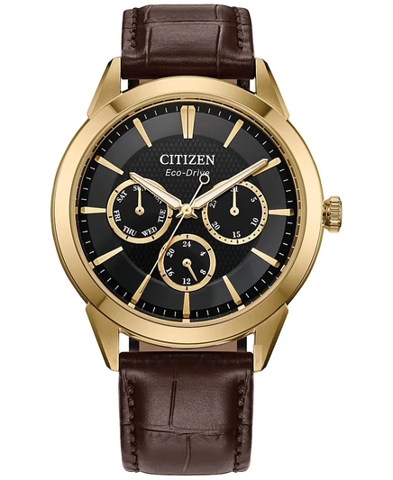 Мужские часы Citizen Eco-Drive Rolan 40мм, коричневый ремешок