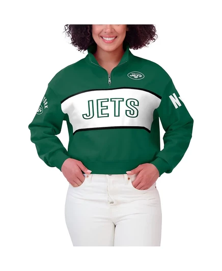Женская зеленая куртка на молнии New York Jets от Erin Andrews от бренда WEAR by Erin Andrews green
