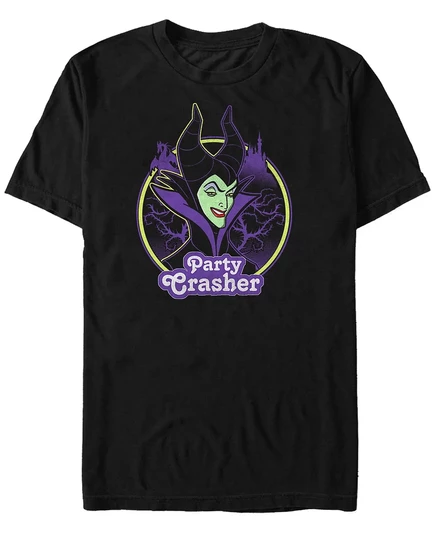 Мужская футболка Disney Sleeping Beauty Maleficent Party Crasher с коротким рукавом black
