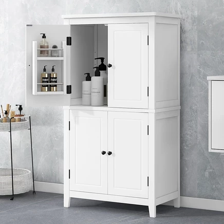 Шкаф Streamdale Furniture для ванной, 4 двери, белый