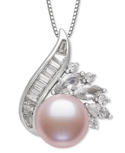 Женская подвеска Belle de Mer Blush с жемчугом 9–10 мм, розовая