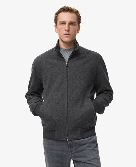 Мужская куртка на молнии обычного покроя dark heather gray