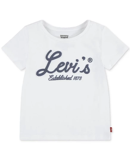 Детская футболка Levi's с логотипом, белая