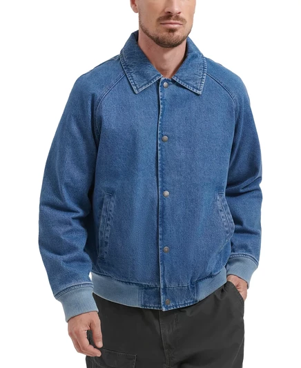  Мужская джинсовая куртка-бомбер Levi's синего цвета denim