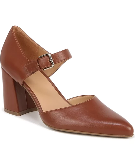  Женские туфли-лодочки Pixie Mary Jane на блочном каблуке brazil nut faux leather