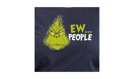 Гибридная одежда Плюс размер, футболка-пуловер с графическим рисунком Grinch Ew People blue