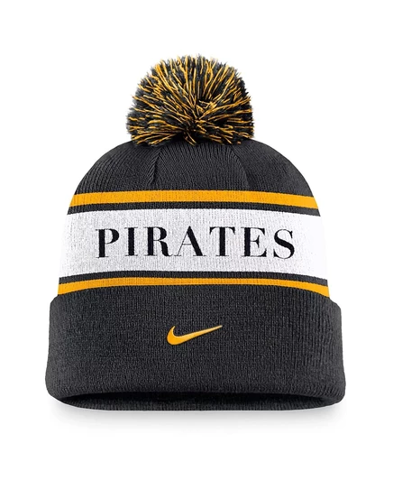 Мужская шапка Nike Pittsburgh Pirates с помпоном, черная