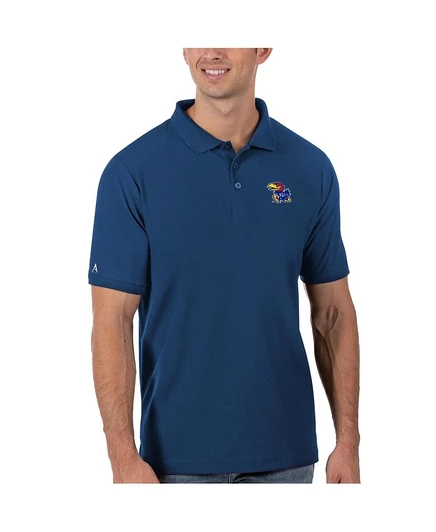 Мужское поло Antigua Legacy Pique Kansas Jayhawks, синее