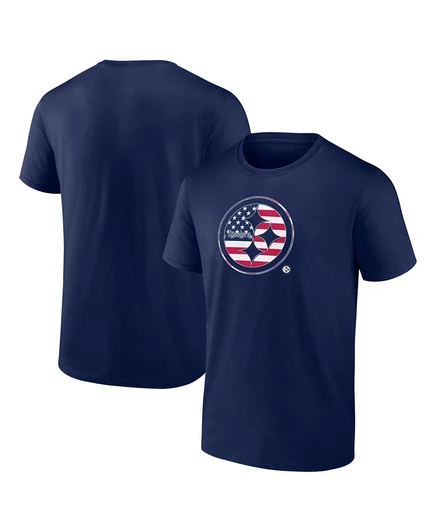 Мужская футболка Logo Athletic Pittsburgh Steelers Americana, темно-синяя