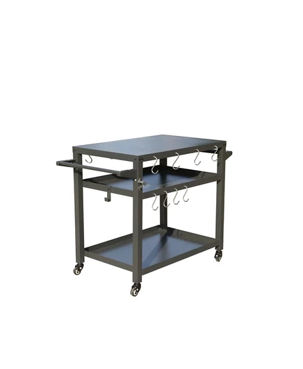 Уличный гриль-стол с 3 полками, Тележка для гриля на колесиках, Стол для приготовления пищи на открытом воздухе, Стол Blackstone с крючком, Подставка для гриля Blackstone Griddle