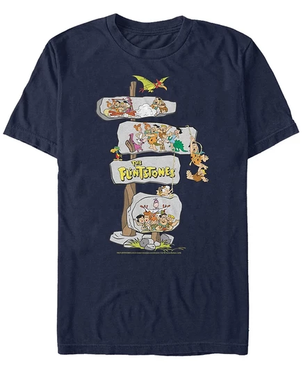 Мужская футболка fifth sun the flintstones box up stones, синяя
