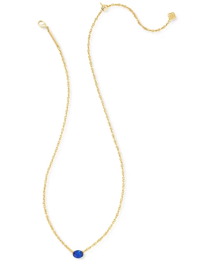 Ожерелье Kendra Scott Single Stone 16″, с синим кристаллом