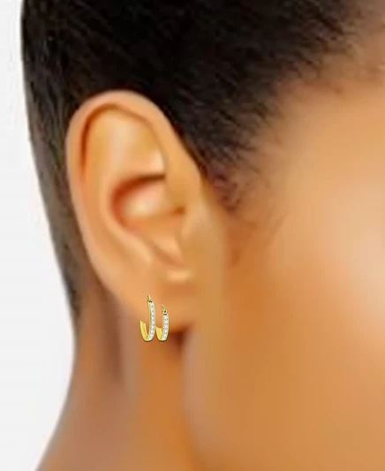 Серьги Giani Bernini 2 шт., куб. циркон, золотистые
