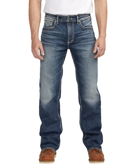 Мужские джинсы Silver Jeans Co. Craig, расклешенные, синие