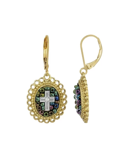 Серьги Symbols Of Faith кресты, разноцветные