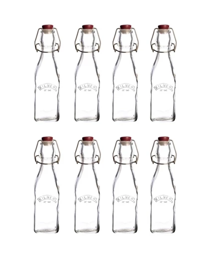 Набор Kilner 8 шт. по 295 мл с зажимом, коричневые