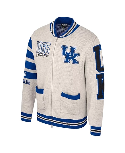 Женский жаккардовый свитер Colosseum из кремового материала Kentucky Wildcats на молнии cream