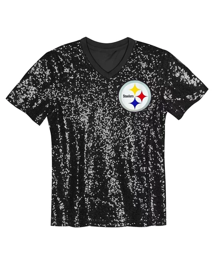 Женская футболка T.J. Watt Black Pittsburgh Steelers с именем и номером игрока, модная футболка с V-образным вырезом black