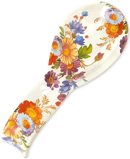 Подставка для ложки Mackenzie-Childs White Flower Market, эмалированная