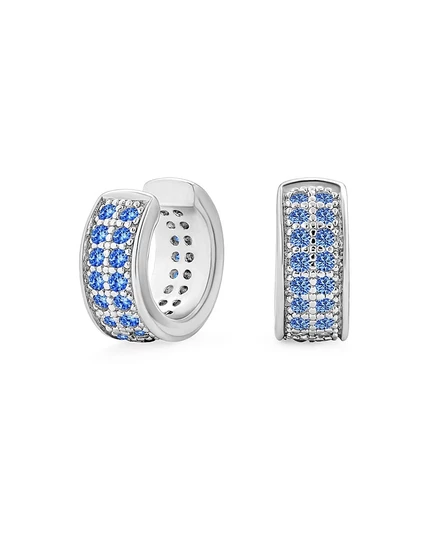 Серьги-каффы Bling Jewelry .925 серебро с синими фианитами