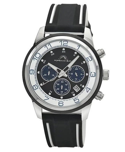 Мужские часы Porsamo Bleu Arthur 44 мм, силикон, черные