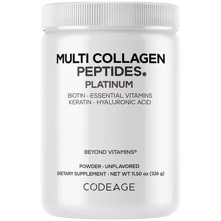 Порошок коллагена Codeage Multi Collagen Platinum 326 г, белый