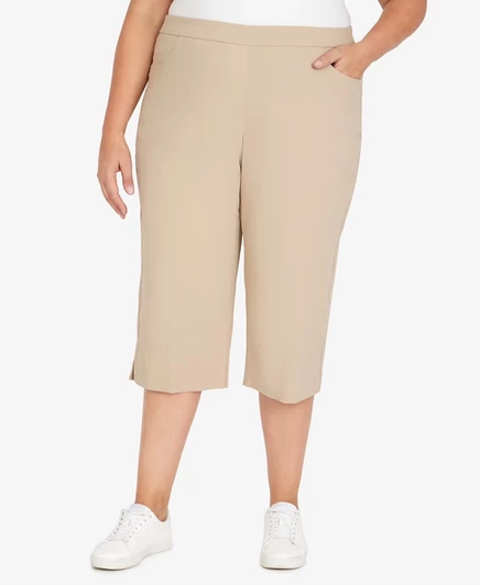 Женские капри Alfred Dunner Classic Allure Plus, бежевые