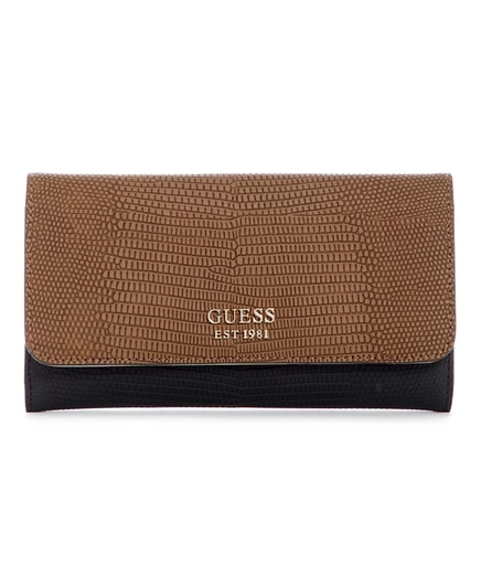 Кошелек-клатч GUESS Lyndi Slim коричневый