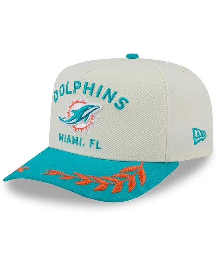 Мужская кепка New Era 9FIFTY Miami Dolphins, кремово-бирюзовая