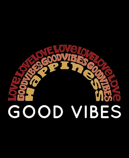Мужская футболка с принтом Blend Word Art Good Vibes black