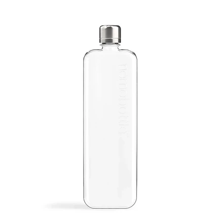 Бутылка для воды MEMOBOTTLE SLIM, 450 мл, прозрачная