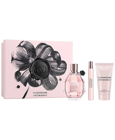 Подарочный набор парфюмированной воды Flowerbomb из 3 предметов с бесцветным лосьоном для тела