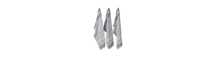 Набор кухонных полотенец Design Imports из коллекции French Terry, 18x28 дюймов, в минерально-серую полоску, 3 предмета синего цвета